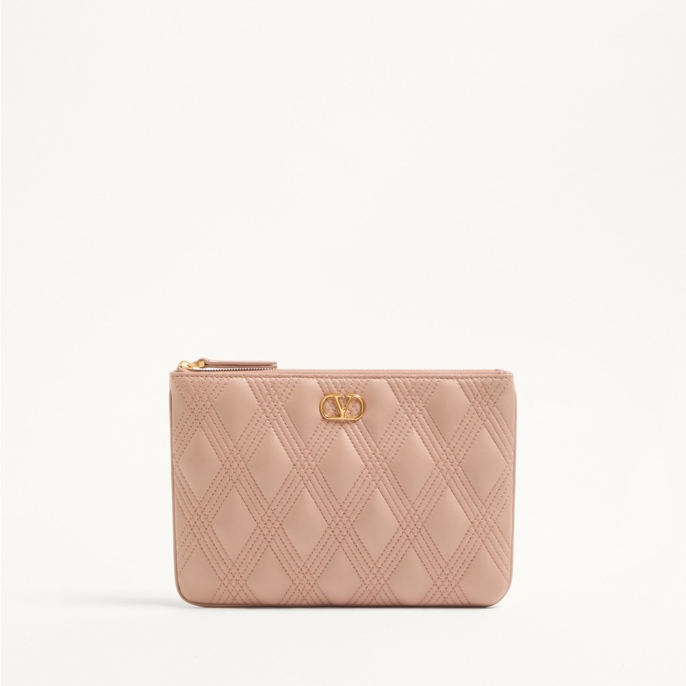 Valentino Garavani Pink Quilted Pouch Napa Leather - Picture 5 of 6